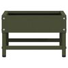 vidaXL Hranilka za ptice Oljčno zelena 80 x 28 x 13.5 cm