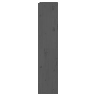 vidaXL Knjižna omara/pregrada siva 80x30x135,5 cm trdna borovina
