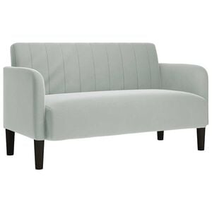 vidaXL Dvosed svetlo siv 109 cm žamet
