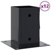 vidaXL Post Bases Square 12 kosov Antracit 91x91 mm