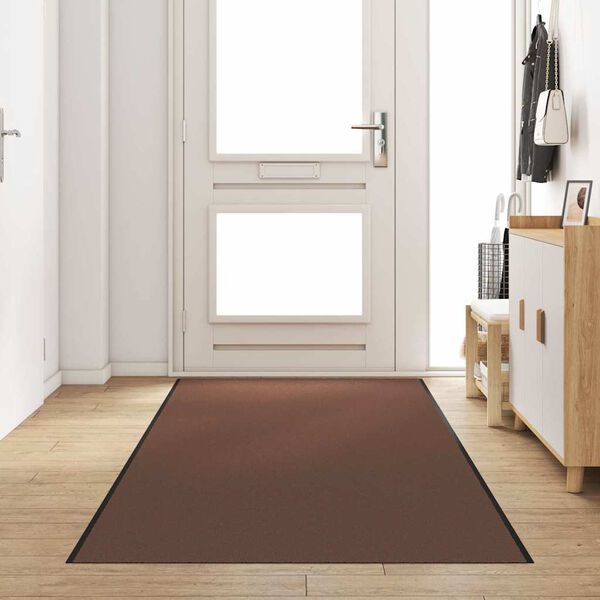 vidaXL Doormat Drugo Rjava in črna 120 x 400 cm Polipropilen in vinil