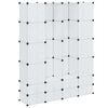 vidaXL Modularna omara z 18 predelki bela 37x146x180,5 cm