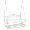vidaXL Gugalna klop Jeklo 115 x 61 x 63 cm Antik bela