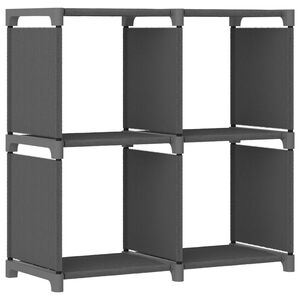 vidaXL Regal s 4 kockastimi policami siv 69x30x72,5 cm blago