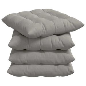 vidaXL Sedežne blazine 4 pcs Svetlo siva 40 x 40 x 6 cm Mikrofibra