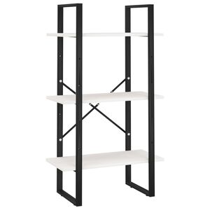 vidaXL Regal bel 60x30x105 cm trdna borovina