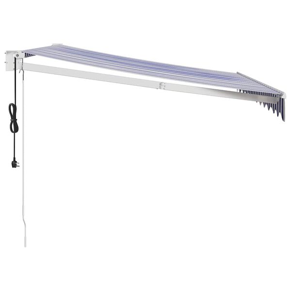 vidaXL Avtomatsko zložljiva tenda modra in bela 3,5x2,5 m