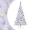 vidaXL Umestno božično drevo med 300 LED Bela 210 cm PVC in jeklo