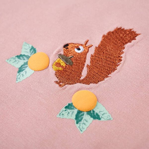 Otro&scaron;ka majica z dolgimi rokavi svetlo roza 140