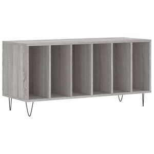 vidaXL Omarica za gramofonske plo&scaron;če siva sonoma 100x38x48 cm inž. les