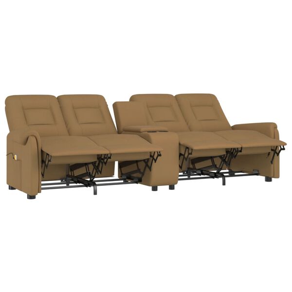 vidaXL Masažni štirised z držali za skodelico taupe