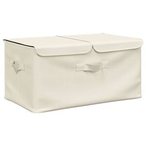 vidaXL &Scaron;katla za shranjevanje blago 50x30x25 cm krem