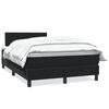 vidaXL Box spring postelja z vzmetnico črna 120x210 cm žamet