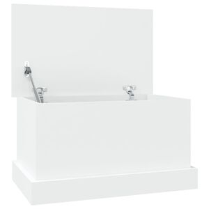 vidaXL &Scaron;katla za shranjevanje bela 50x30x28 cm inženirski les