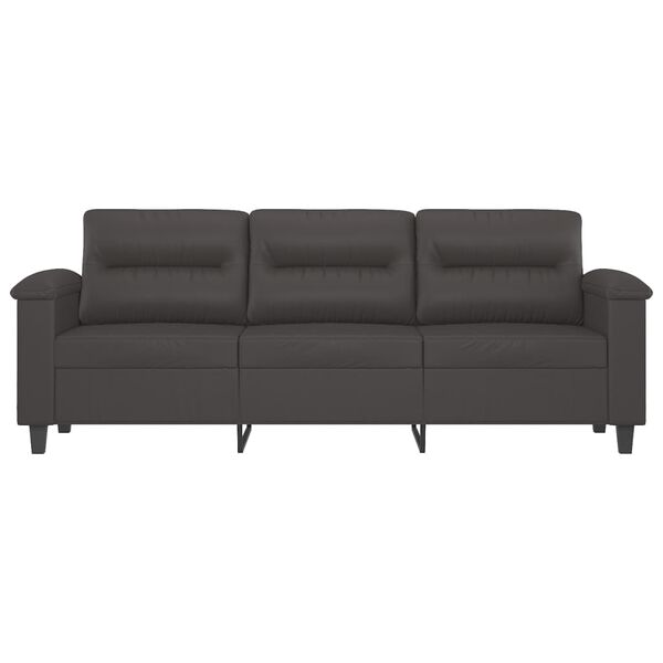 vidaXL Trosed siv 180 cm umetno usnje