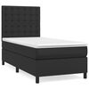 vidaXL Box spring postelja z vzmetnico črna 80x200 cm umetno usnje