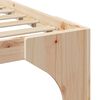 vidaXL Konstrukcija postelje Rjava 135 x 190 cm Masivno borovo les