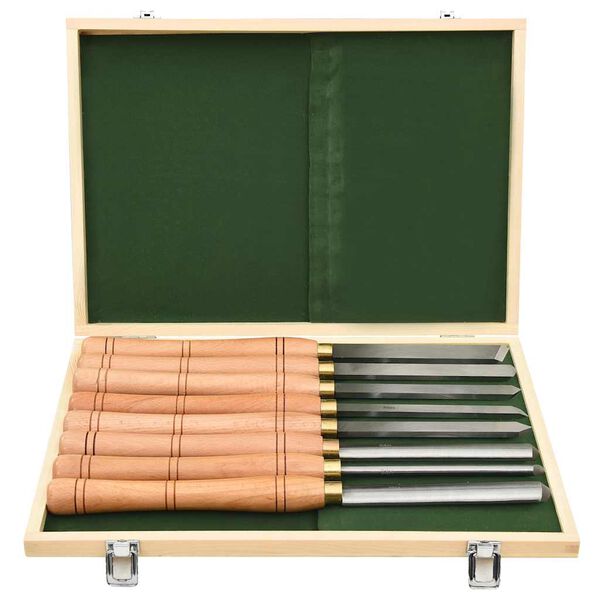 vidaXL Orodje za struženje 8-delni komplet HSS