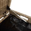 vidaXL Zunanja klop za shranjevanje z blazino Beige 100 cm poli ratan