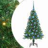 vidaXL Umestno božično drevo Zelena 120 cm PVC, jeklo in plastika