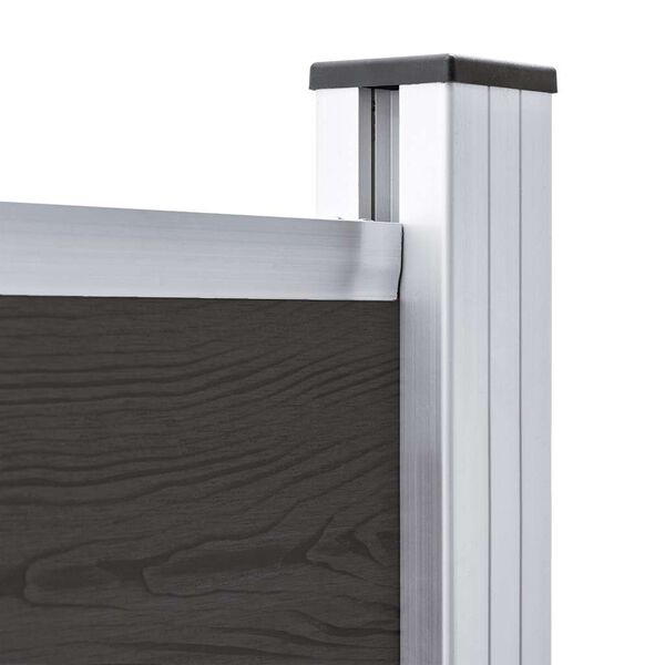 vidaXL Ograjni panel WPC 180x146 cm črn