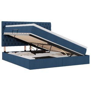 vidaXL Postelja z dodatnim prostorom za shranjevanje in vzmetnico