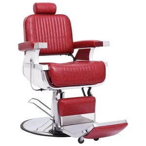 vidaXL Frizerski stol rdeč 68x69x116 cm umetno usnje