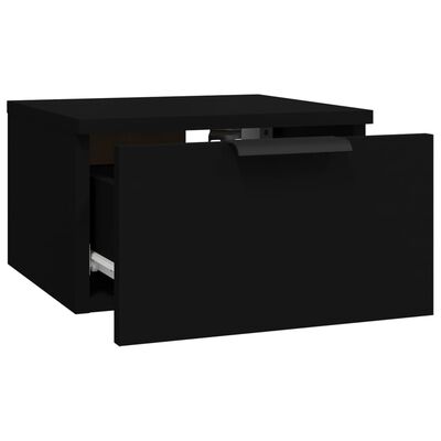 vidaXL Stenska nočna omarica 2 kosa črna 34x30x20 cm