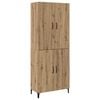 vidaXL Visok predalnik 2 pcs Umetni hrast 69,5 x 34 x 180 cm