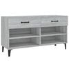 vidaXL Omarica za čevlje siva sonoma 102x35x55 cm konstruiran les