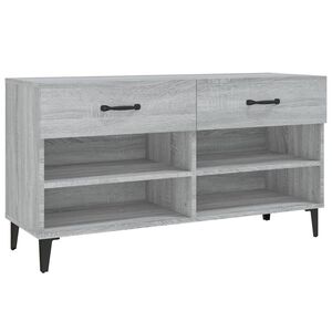 vidaXL Omarica za čevlje siva sonoma 102x35x55 cm konstruiran les
