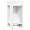 vidaXL Stranska mizica s polico bela 25,5x27x60 cm
