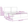 vidaXL Konstrukcija postelje Bela 180 x 200 cm Masivno borovo les