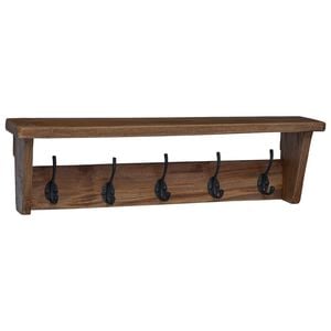 vidaXL Obe&scaron;alka Rjava 50 x 10 x 14 cm Masivni mahagonijev les