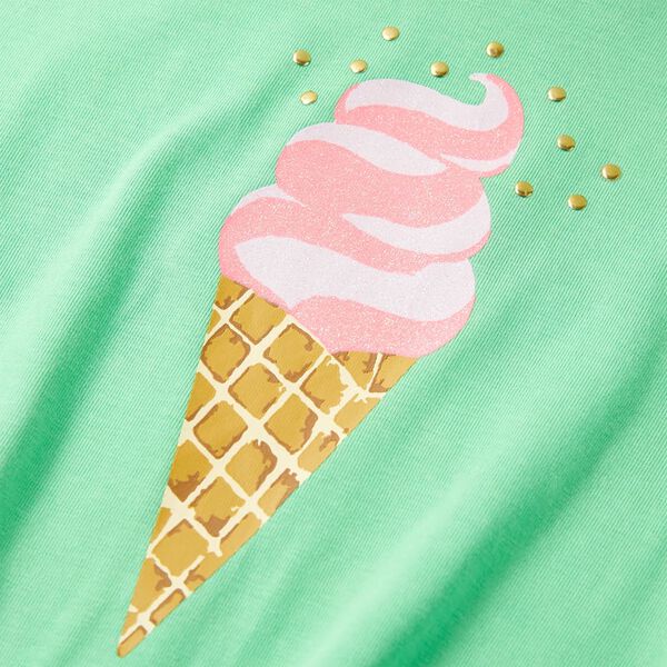 Otroška majica s kratkimi rokavi svetlo zelena 140