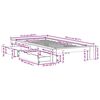 vidaXL Posteljni okvir brez vzmetnice bel 90x200 cm trdna borovina