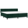 vidaXL Box spring postelja z vzmetnico temno zelena 200x200 cm žamet