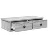 vidaXL Stenska polica s predali artisan hrast 60x28x15 cm inž. les