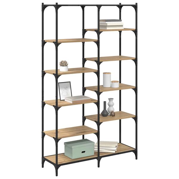 vidaXL Knjižna polica artisan hrast 100 x 32 x 170 cm Konstruiran les