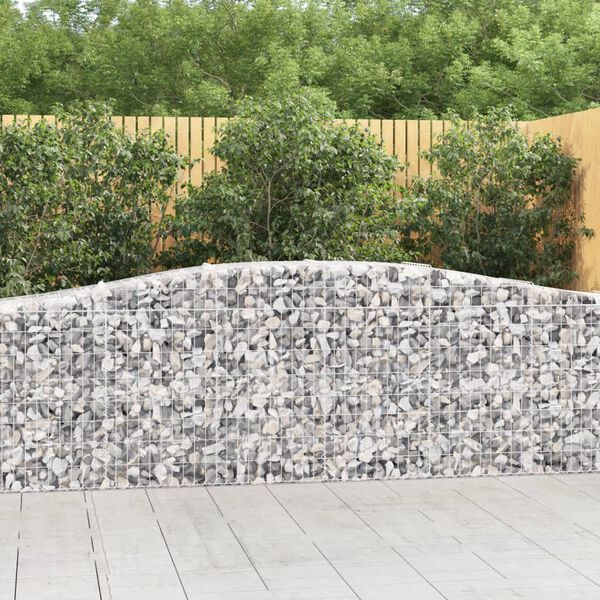vidaXL Obokane gabion košare 25 kosov 400x50x80/100 cm cinkano železo