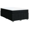 vidaXL Box spring postelja z vzmetnico črna 120x190 cm blago