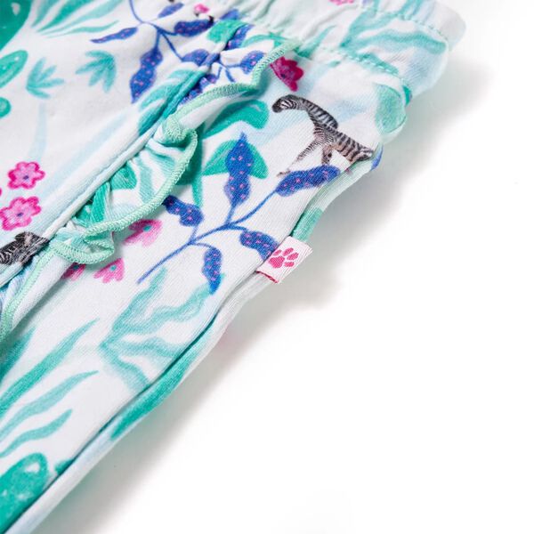 Otroške kratke hlače z vrvico bež in temno mint 104