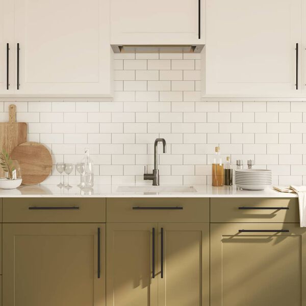 vidaXL Ročaji za omarico 5 kosov črni 224 mm nerjaveče jeklo