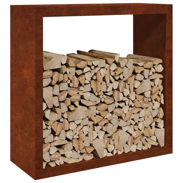 vidaXL Stojalo za drva 100x40x100 cm Vremensko odporno jeklo