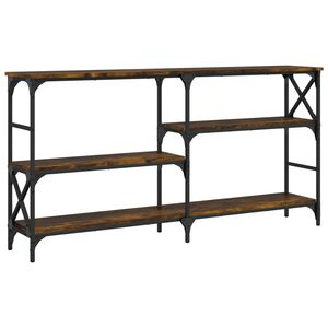 vidaXL Konzolna mizica dimljen hrast 150x29x76,5 cm inženirski les