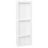 vidaXL Ni&scaron;a za tu&scaron; kabino z 3 predelkoma visok sijaj bela 41x99x9 cm