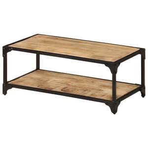 vidaXL Klubska mizica 90x45x35 cm trden robusten mangov les