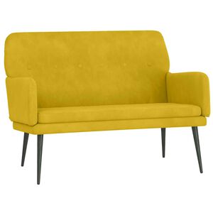 vidaXL Klop rumena 108x79x79 cm žamet
