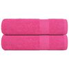 vidaXL Kopalne brisače FROGN 2 kosa roza 100x150 cm 360 g/m&sup2;
