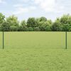 vidaXL Ograja s stebrom Zelena 0,6 x 25 m Jeklo in PVC
